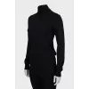 Black wool and silk golf