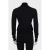 Black wool and silk golf