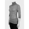 Grey turtleneck with 3/4 sleeves