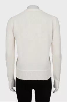 Cashmere cardigan with zipper