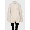 Knitted wool poncho