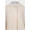 Knitted wool poncho