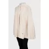 Knitted wool poncho