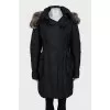 Black down jacket with fur
