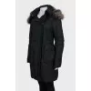 Black down jacket with fur