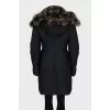 Black down jacket with fur