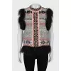 Wool vest with pattern