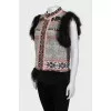 Wool vest with pattern