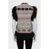 Wool vest with pattern