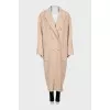 Beige coat with pockets