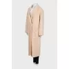 Beige coat with pockets