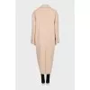 Beige coat with pockets