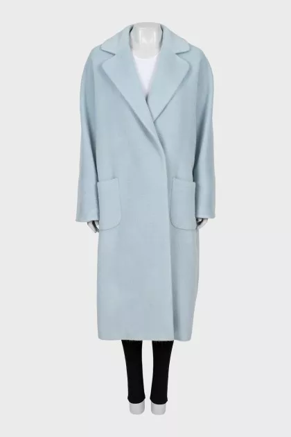 Blue wool coat