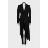 Black jacket with asymmetrical cut