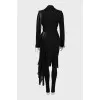 Black jacket with asymmetrical cut