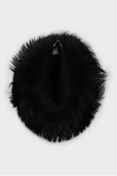 Knitted hat with fur