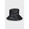 Faux leather panama hat with tag