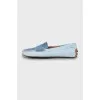 Denim moccasins