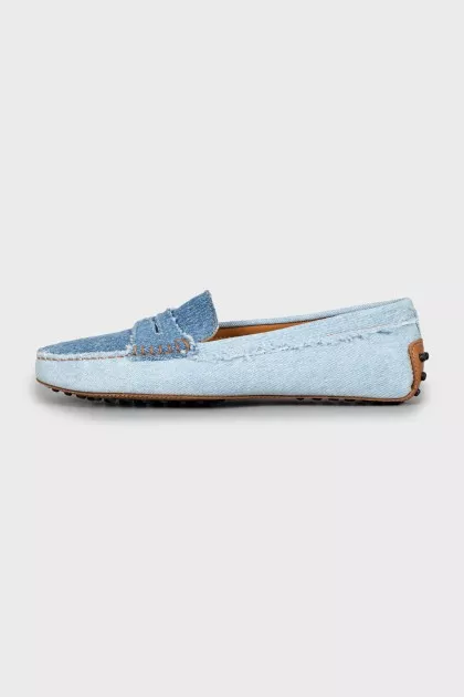 Denim moccasins
