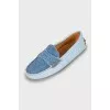 Denim moccasins