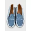 Denim moccasins