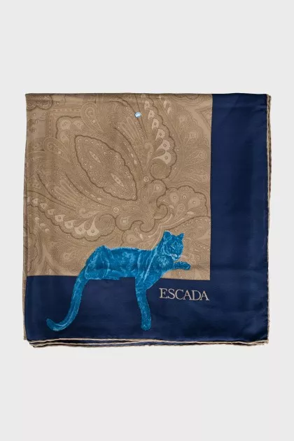 Silk scarf with print