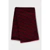 Wool scarf with striped print