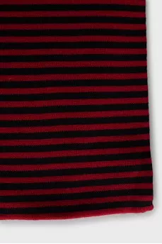 Wool scarf with striped print