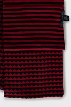 Wool scarf with striped print