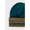 Knitted set of hat and gloves