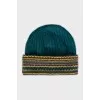 Knitted set of hat and gloves