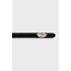 Thin black leather belt