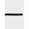 Thin black leather belt