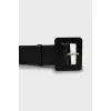 Black patent leather belt