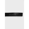 Black patent leather belt