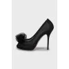 Mesh stiletto heels