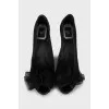 Mesh stiletto heels