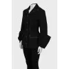 Short coat with patch sleeves