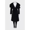 Wrap coat made of wool and cashmere