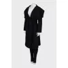 Wrap coat made of wool and cashmere