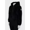 Black eco-fur jacket