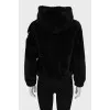 Black eco-fur jacket