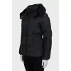Fitted down jacket with removable eco-fur