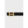 Reversible belt with gold logo