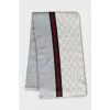 Wool and cashmere scarf with print
