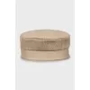 Beige cap with brand logo