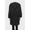 Wool cardigan with textured pattern