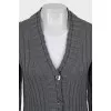 Cardigan with buttons and tag