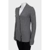 Cardigan with buttons and tag