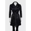 Double-breasted trench coat in signature print